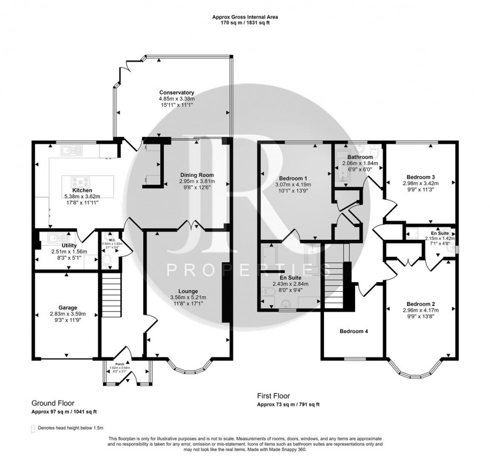 Floorplan for Pinetrees, Brereton, Rugeley