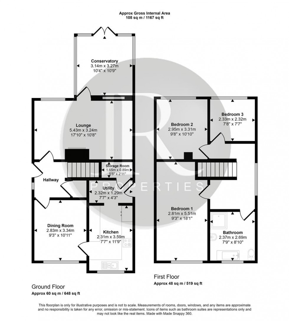 Floorplan for Brereton Road, Brereton, Rugeley