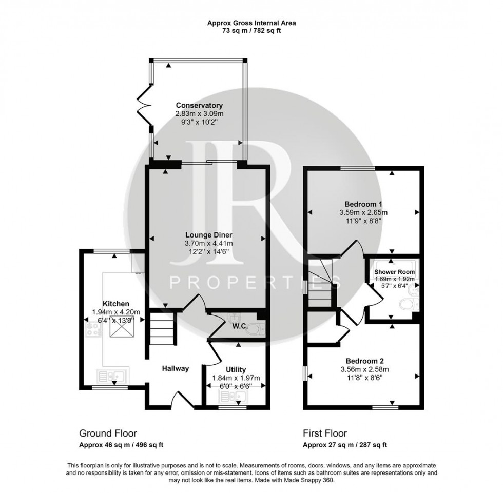 Floorplan for Winchester Close, Handsacre