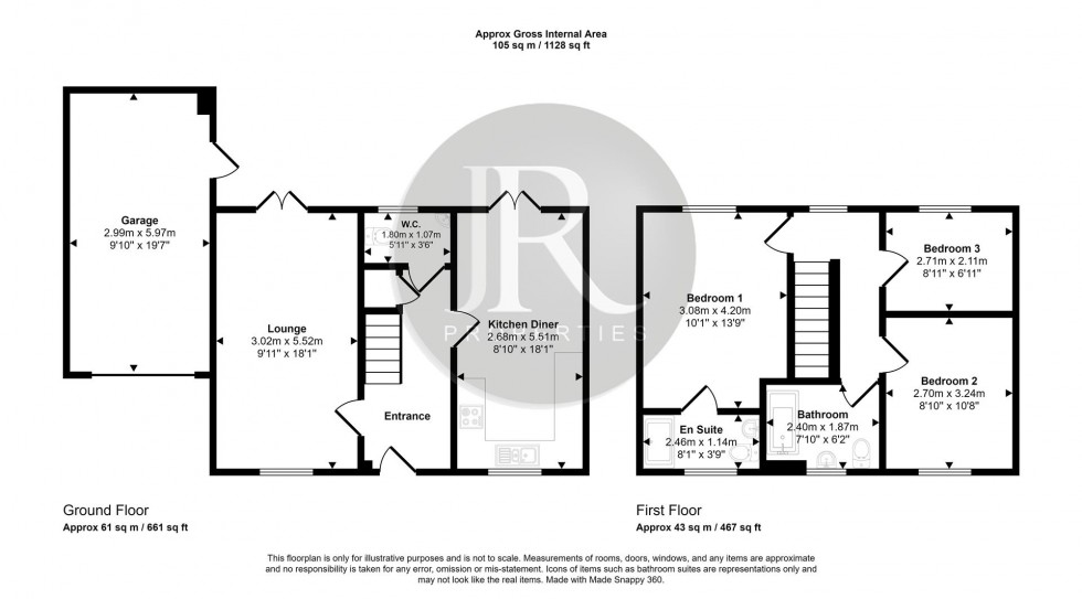 Floorplan for Crabtree Avenue, Hawksyard Estate, Rugeley