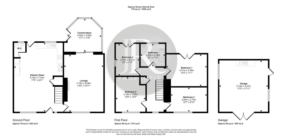 Floorplan for Inglemere, Warehouse Cottages, Wolseley Bridge