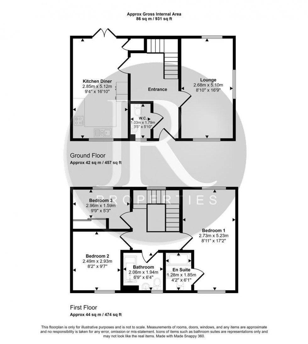 Floorplan for Lower Croft, Rugeley