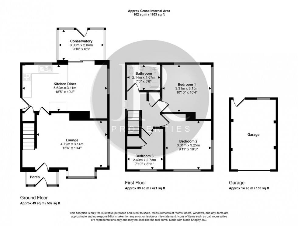 Floorplan for Lodge Road, Brereton, Rugeley