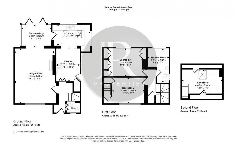 Floorplan for Warehouse Cottages, Wolseley Bridge,