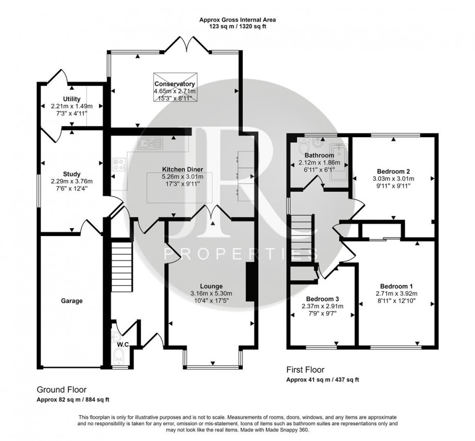 Floorplan for Durham Drive, Rugeley