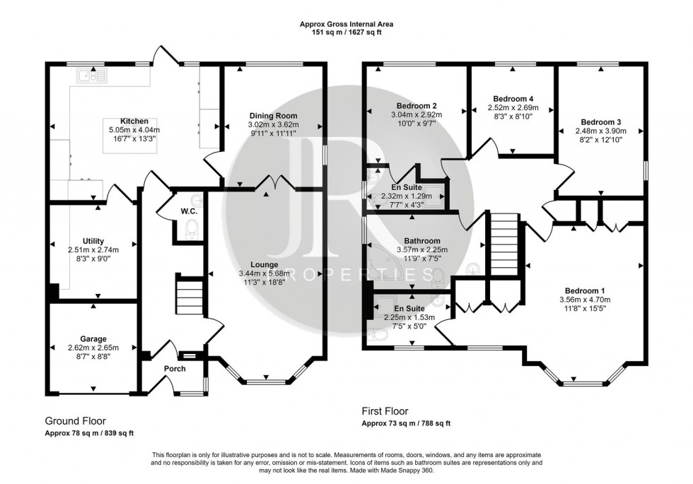 Floorplan for Hereford Way, Rugeley