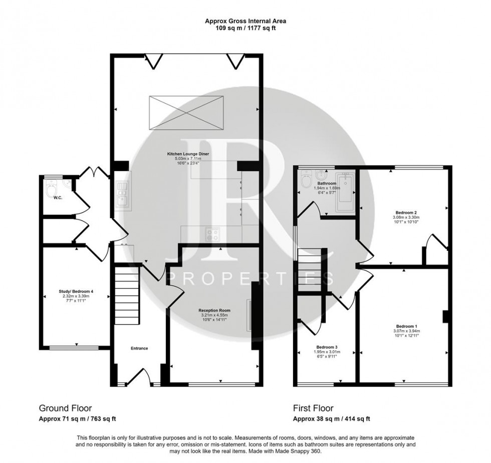 Floorplan for St. Anthonys Close, Rugeley