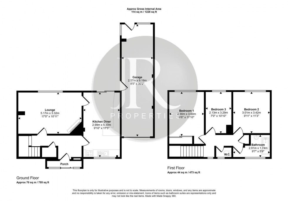 Floorplan for High Street, Colton