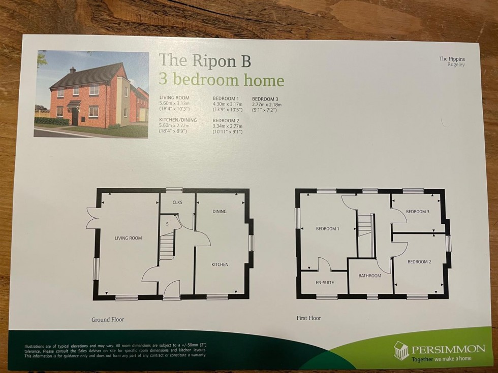 Floorplan for Priory Avenue, Hawksyard, Rugeley