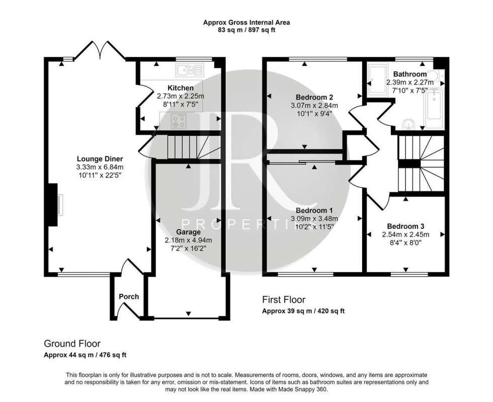 Floorplan for Chilwell Avenue, Little Haywood