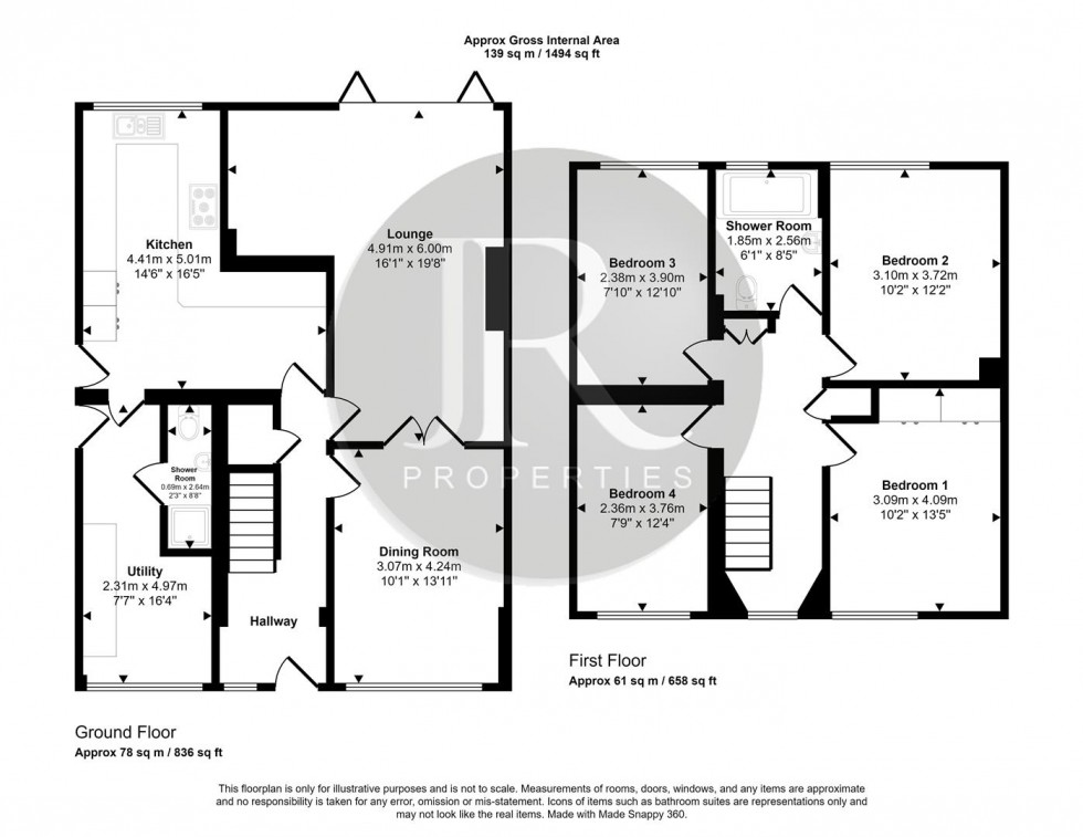 Floorplan for The Willows, Brereton, Rugeley