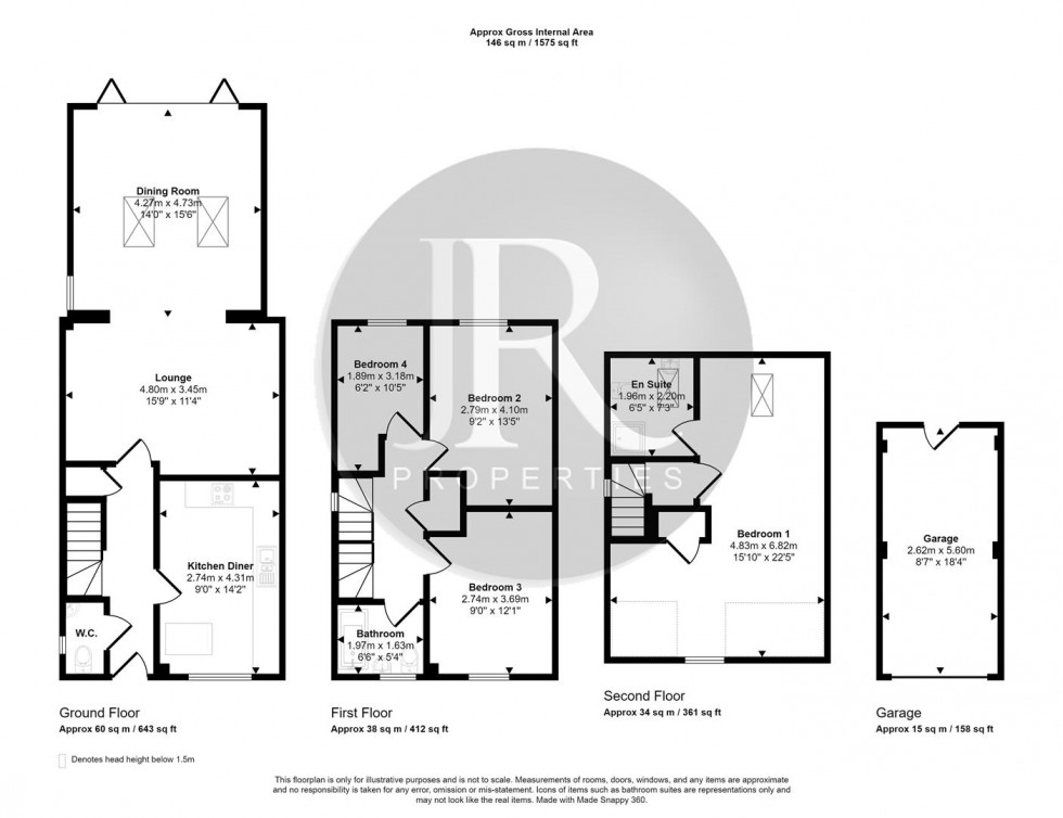 Floorplan for Bagnall Way, Hawksyard, Rugeley