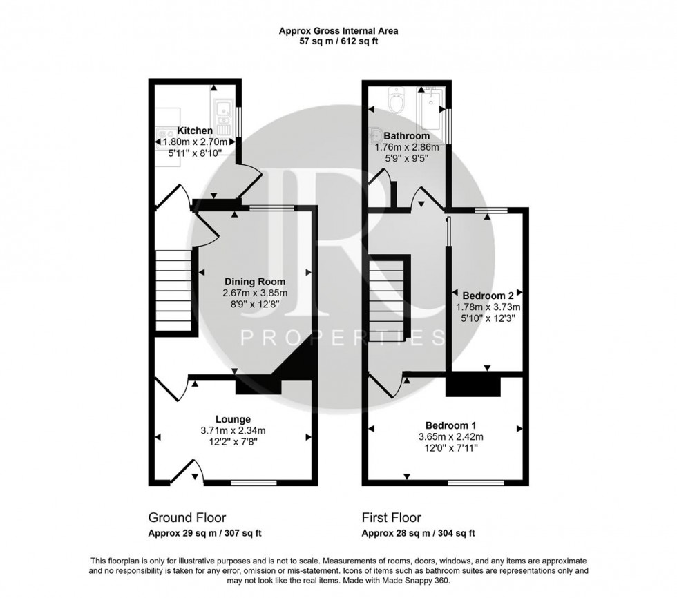 Floorplan for Arch Street, Brereton, Rugeley