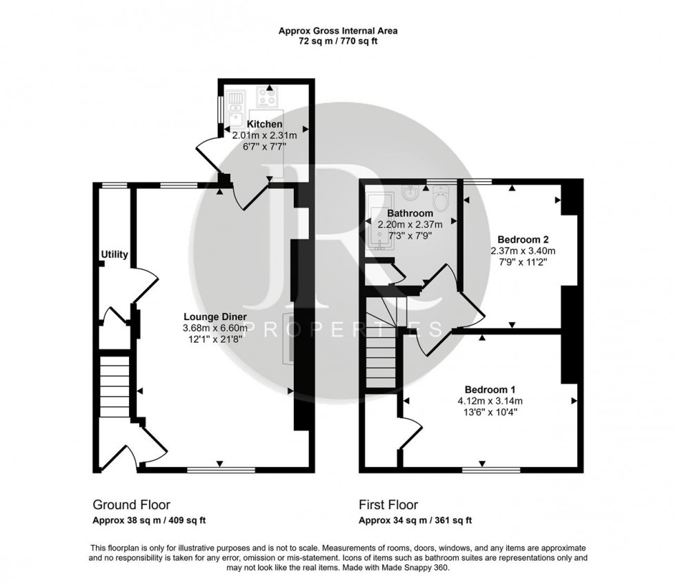 Floorplan for Fog Cottages, Colton