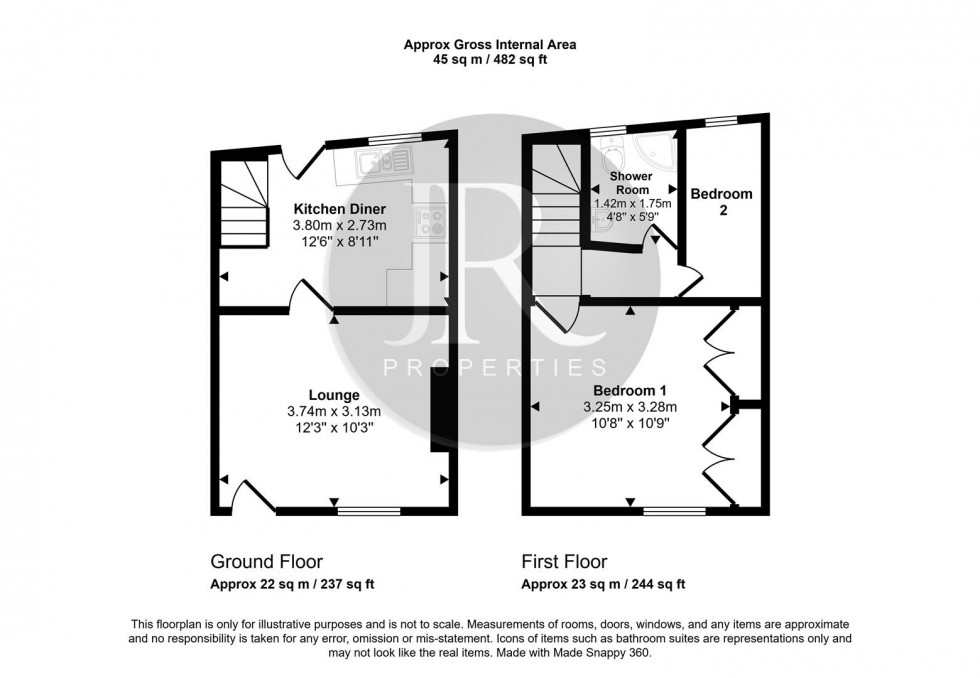 Floorplan for Bow Street, Rugeley