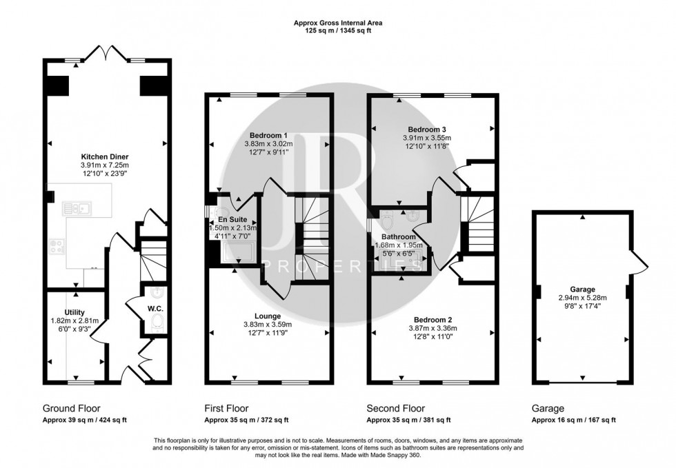 Floorplan for Buckmaster Way, Rugeley