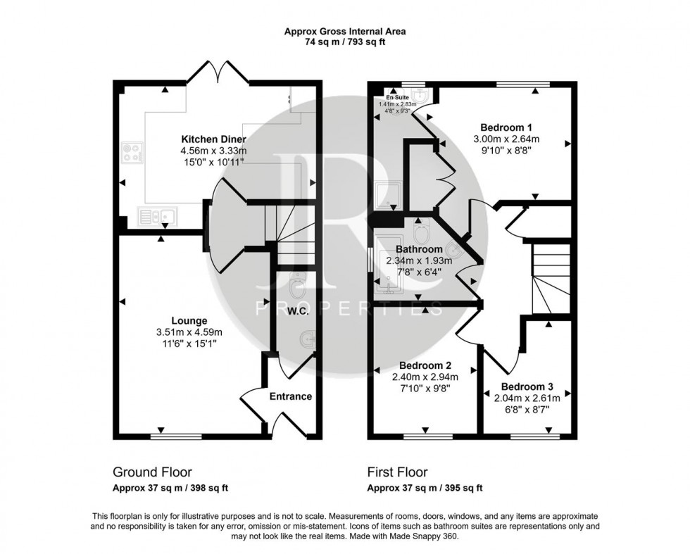 Floorplan for St. Thomas Way, Hawksyard, Rugeley