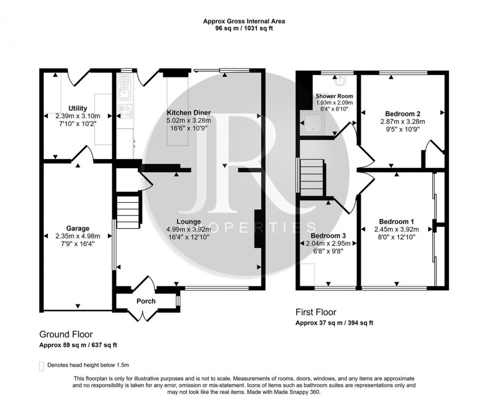 Floorplan for Watkiss Drive, Rugeley