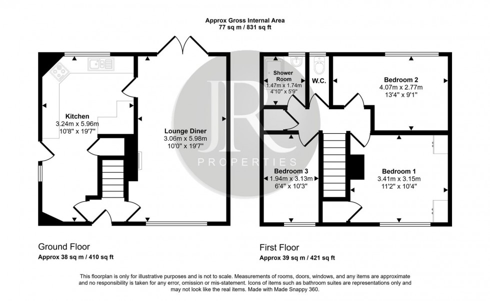 Floorplan for Coppice Road, Rugeley